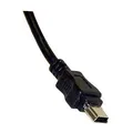USB Kabel (2.0), USB A M - miniUSB M, 3m, schwarz, Logo