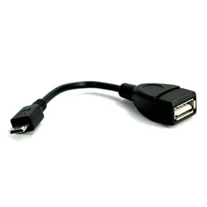 Hauptproduktbild Kabel USB (2.0), USB micro OTG M- USB A OTG F, 0.15m, černý, Logo
