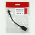 Weiteres Produktbild USB Kabel (2.0), microUSB M - USB A F, 0.15m, OTG, schwarz, Logo