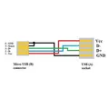 Weiteres Produktbild USB-Kabel (2.0), USB micro OTG  M- USB A OTG F, 0.15m, schwarz
