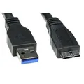 USB-Kabel (3.0), USB A M- USB micro B M, 0.5m, schwarz