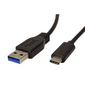 USB Kabel (3.1), USB A M - USB C M, 1m, rund, schwarz, plastic bag