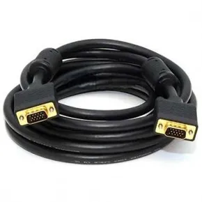 Kabel VGA (D-sub) M- VGA (D-sub) M, 5m, vergoldeten Stecker, mit Ferittkernen, schwarz