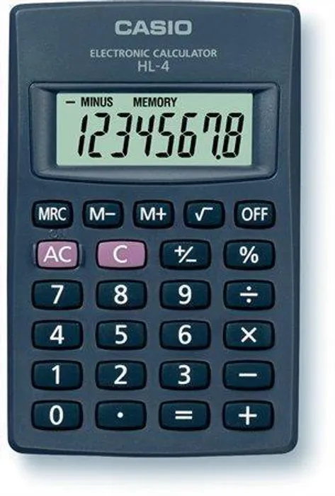 Hauptproduktbild Kalkulačka kapesní, 8místný displej, CASIO "HL-4T"