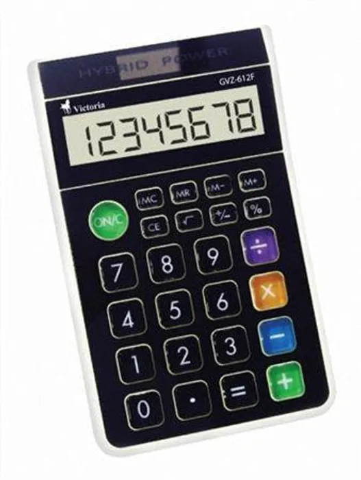 Hauptproduktbild Kalkulačka, stolní, 8místný displej, ekologická, VICTORIA "GVA-612F", bílá