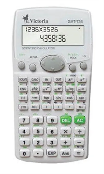 Hauptproduktbild Kalkulačka vědecká, 283 funkcí, ekologická, VICTORIA "GVT-736", bílá