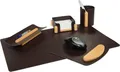 Schreibtisch-Set "5019", braun, 5-teilig, PANTA PLAST