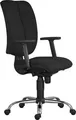 Bürostuhl "CINQUE CLX", schwarz, schwarzes Kreuz, gepolstert