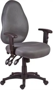 Bürostuhl, Textil, Gestell schwarz, 7201, grau
