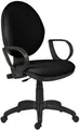 Bürostuhl, textil, schwarze Basis, "America", schwarz
