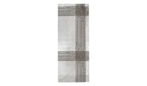 Bestecktasche Würfel mit weißer Serviette, braun / grau [125 Stk.]