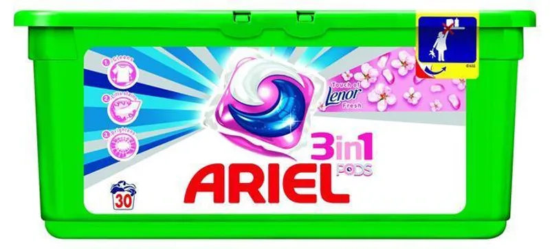 Hauptproduktbild Kapsle na praní "Touch of Lenor", 30 ks, ARIEL