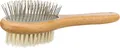 Weiteres Produktbild Doppelseitige Bürste, Naturborsten / Drahtborsten, Bambus 6 x 22 cm