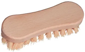 Handgeführter Bodenbürste, Holzgehäuse, wellenförmige synthetische Fasern 4209 Spokar