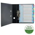 Esselte Mylar-Kartonregister mit wiederbeschreibbarem Deckblatt, A4 Maxi, gemischte Farben