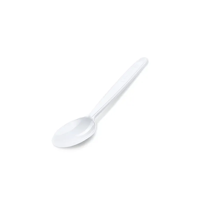 Hauptproduktbild Kávová lžička (PP) znovu použitelná bílá 13cm [50 ks]