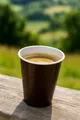 Kaffeebecher (PP) braun/weiß durchmesser 70mm 180ml [100 St.]
