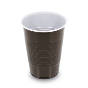 Kaffeebecher (PP) braun/weiß durchmesser 70mm 180ml [100 St.]