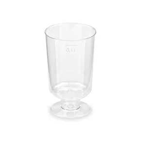 Trinkglas (PS) mit Fuß durchmesser 51mm 0,1L [15 St.]