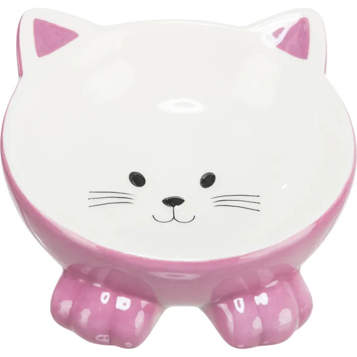 Hauptproduktbild Keramická miska ergonomická 0.15 l/o 14 cm, vyvýšená, tvar kočka