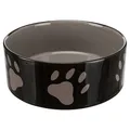 Weiteres Produktbild Keramikschale - braun/dunkelgrau + Pfotenmotiv 0,3 l/ o 12 cm