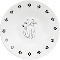Keramik-Napfteller für Kurznasenkatzen, weiß 0,2l/15cm