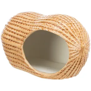 Keramikhaus PEANUT (Hamster/Maus), 17 x 8 x 8 cm, beige