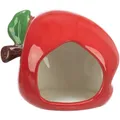 Weiteres Produktbild Keramikhaus APFEL (Hamster, Maus), 13 x 10 x 10 cm, rot