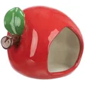 Weiteres Produktbild Keramikhaus APFEL (Hamster, Maus), 13 x 10 x 10 cm, rot