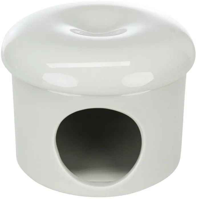Hauptproduktbild Keramický domek, 1 vchod, odnímatelná stříška, o 16 × 12 cm, tmavošedá