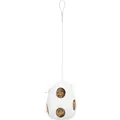 Hängebehälter aus Keramik für Nistmaterial, 10,5×10,5×15 cm, weiß