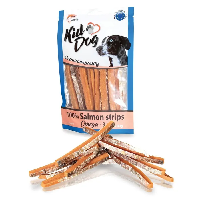 Hauptproduktbild KIDDOG 100% lososové proužky 80 g