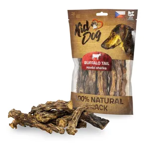 KIDDOG 100% Natural Snack, Rinderschwanz ohne Haut 12 cm / 200 g