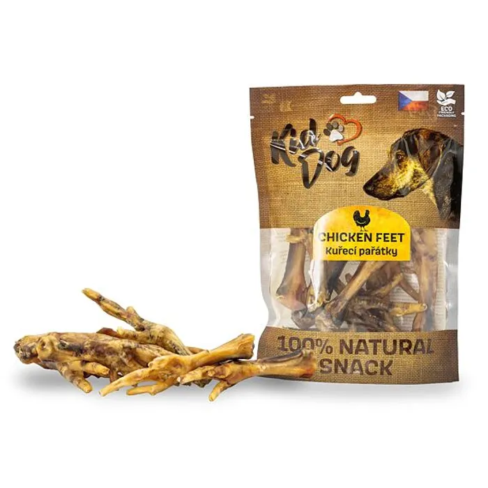 Hauptproduktbild KIDDOG 100% Natural Snack, kuřecí pařátky "L",  250 g (23-24 ks)