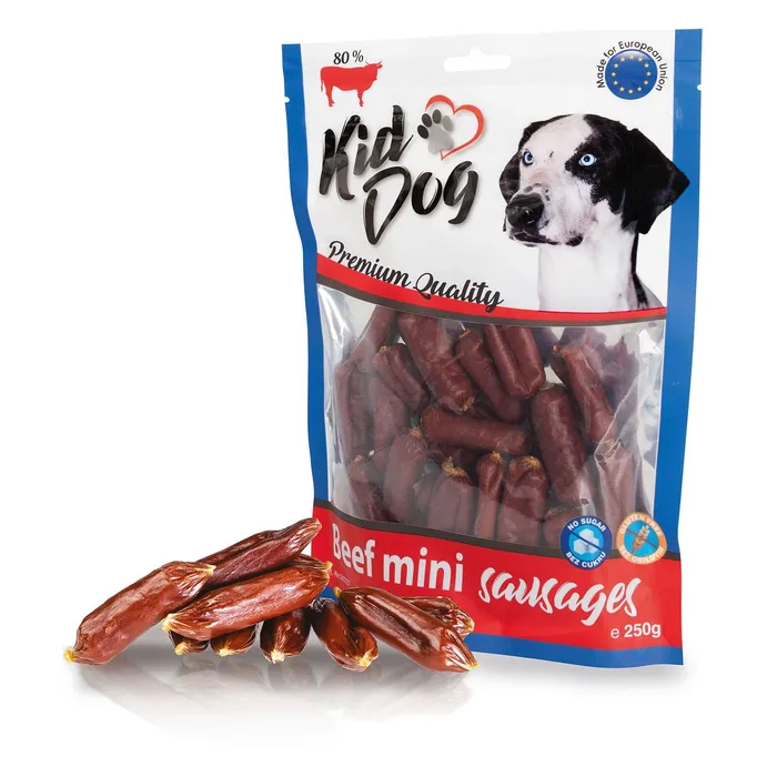 Hauptproduktbild KIDDOG hovězí mini klobásky 250 g