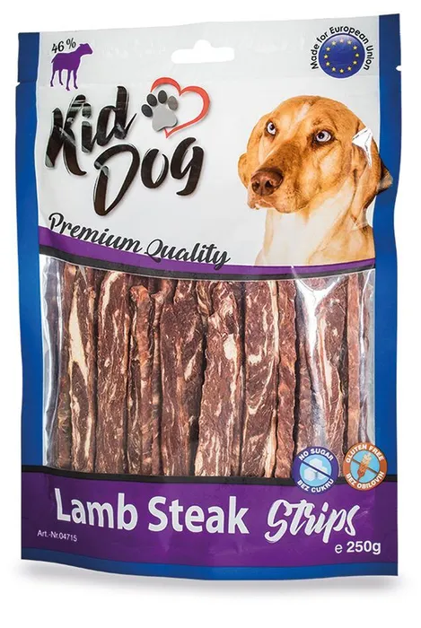 Hauptproduktbild KIDDOG jehněčí steak v proužku 12/0,8 cm 250 g