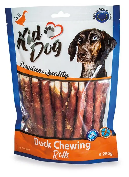 Hauptproduktbild KIDDOG kachní masíčko na buvolí tyčince - 8 mm/12 cm 250 g