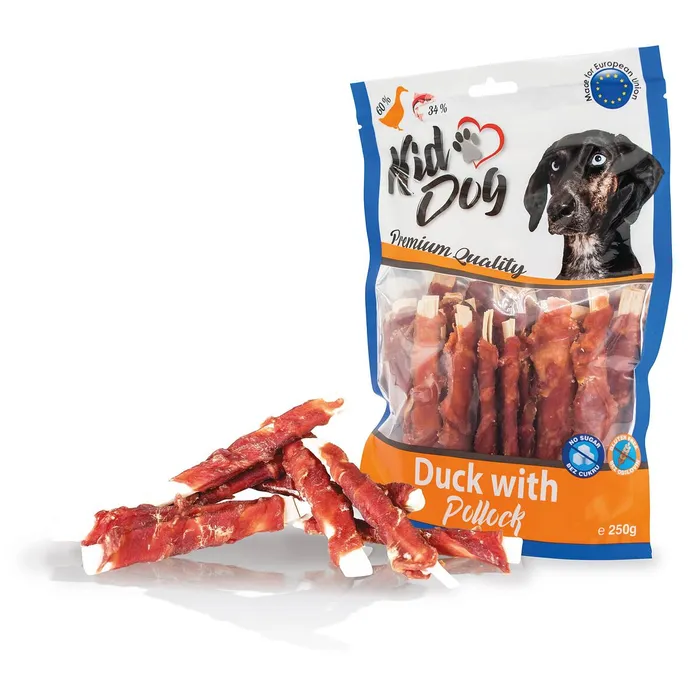 Hauptproduktbild KIDDOG kachní masíčko na plátku z tresky 250 g