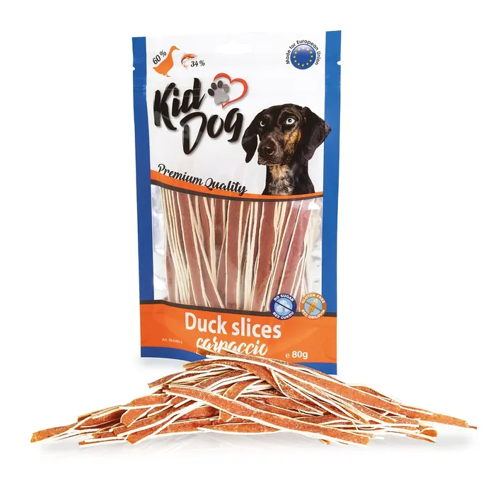 Hauptproduktbild KIDDOG kachní proužky carpaccio 80 g