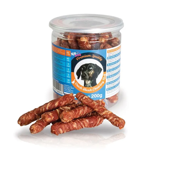 Hauptproduktbild KIDDOG kachní steak na buvolí tyčince - PREMIUM QUALITY 200 g dóza