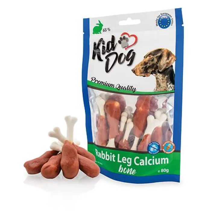 Hauptproduktbild KIDDOG králičí maso na kalciové kostičce 80 g