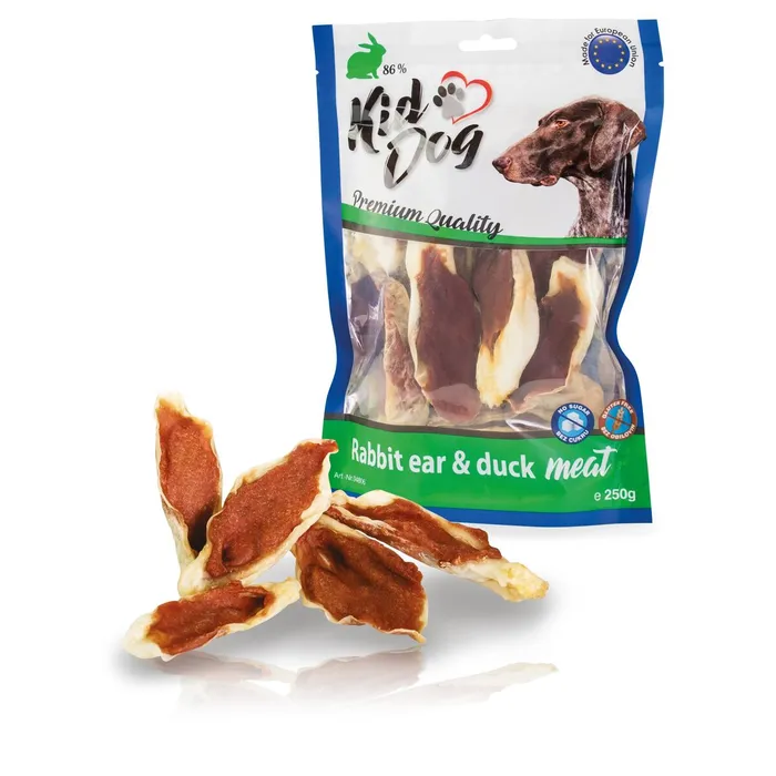 Hauptproduktbild KIDDOG králičí ucho plněné kachním masíčkem 250 g