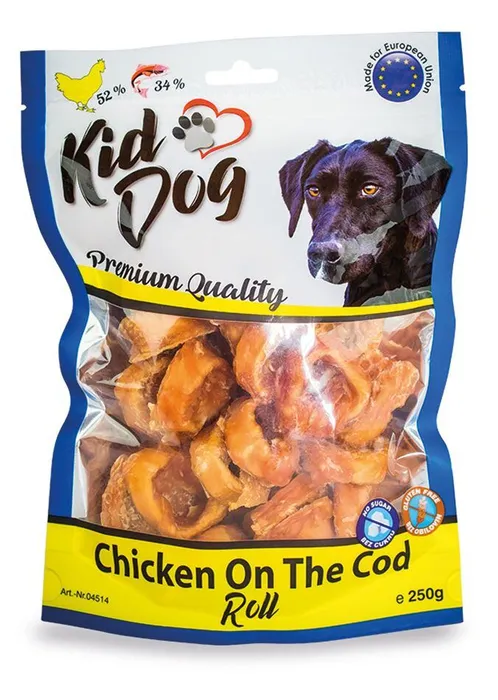 Hauptproduktbild KIDDOG kuřecí masíčko na tresčí rolce 250 g