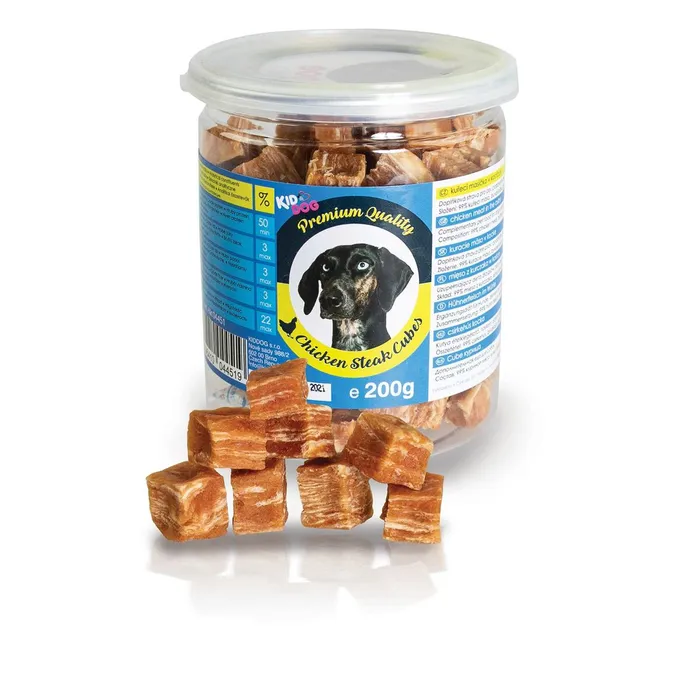 Hauptproduktbild KIDDOG kuřecí masíčko v kostičce - PREMIUM QUALITY 200 g dóza
