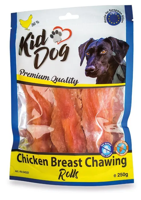 Hauptproduktbild KIDDOG kuřecí prsa (lízátko) na buvolí tyčce 250 g
