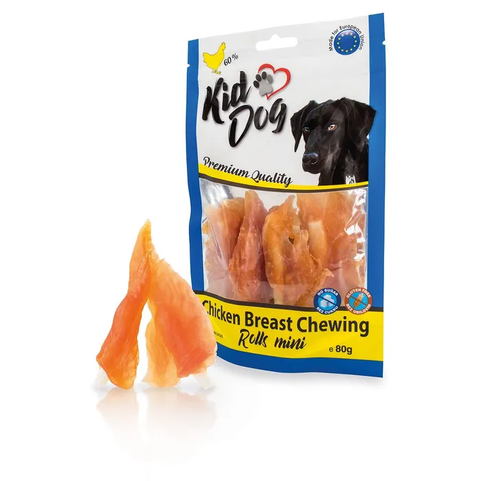 Hauptproduktbild KIDDOG kuřecí prsa na buvolí tyčince mini 9 cm 80 g