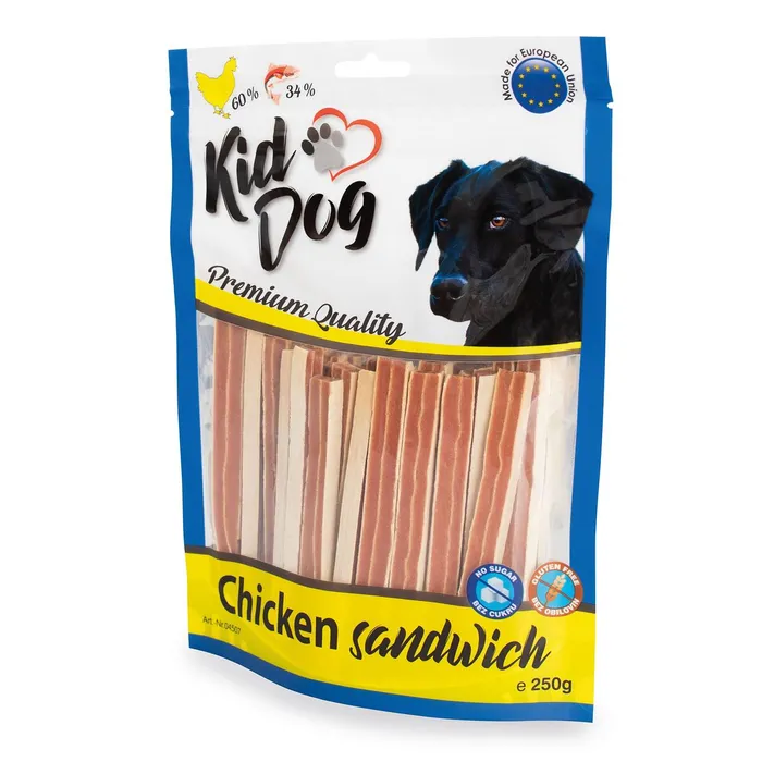 Hauptproduktbild KIDDOG kuřecí sendvič s treskou 250 g