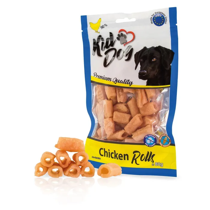 Hauptproduktbild KIDDOG kuřecí trubičky řezané 80 g
