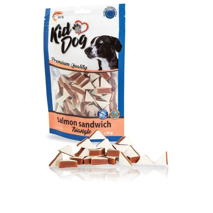 Hauptproduktbild KIDDOG lososové sendvičové trojúhelníčky 80 g