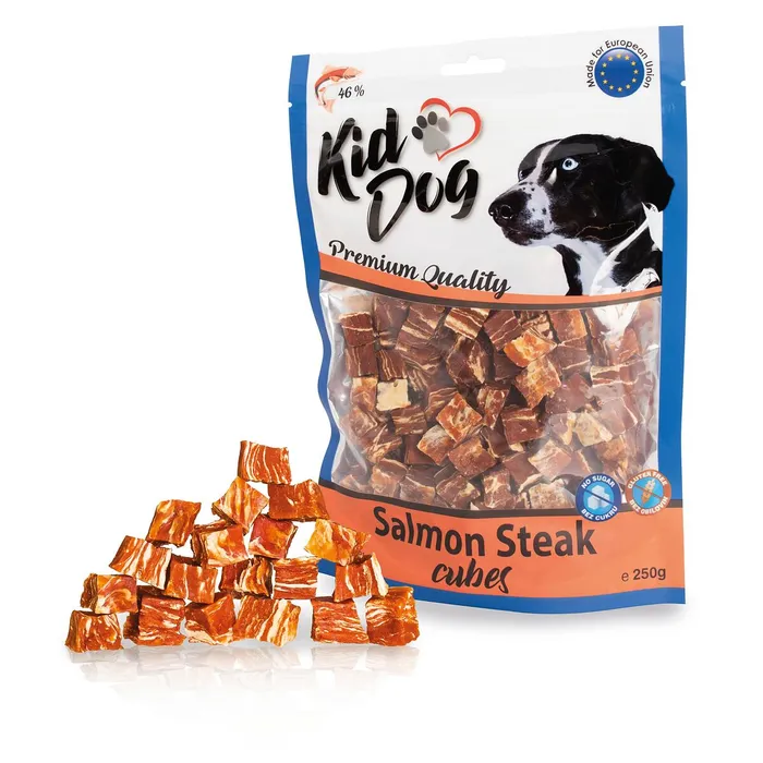 Hauptproduktbild KIDDOG lososový steak v kostce 250 g